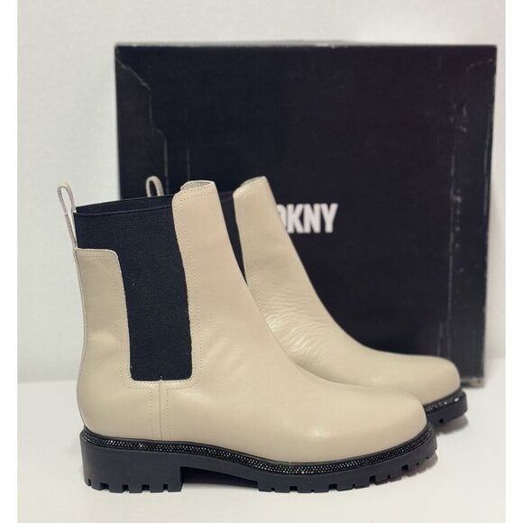 DKNY / Rick / Vanilla Bone & Black / Ankle Boots / Memory foam / Size US Size 1 - Picture 9 of 9